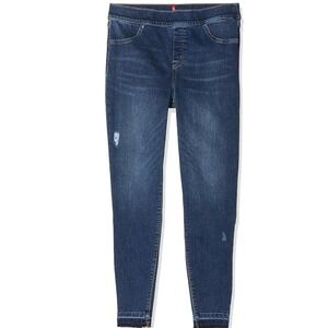 Spanx Women's‎ S/P Distressed Denim Jeggings Skinny Stretch Pull On Pants Petite